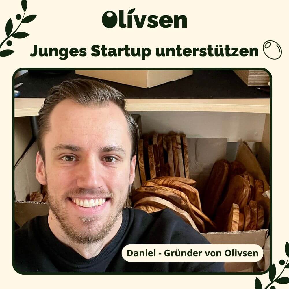 Olivenholz Kochutensilienbox rechteckig